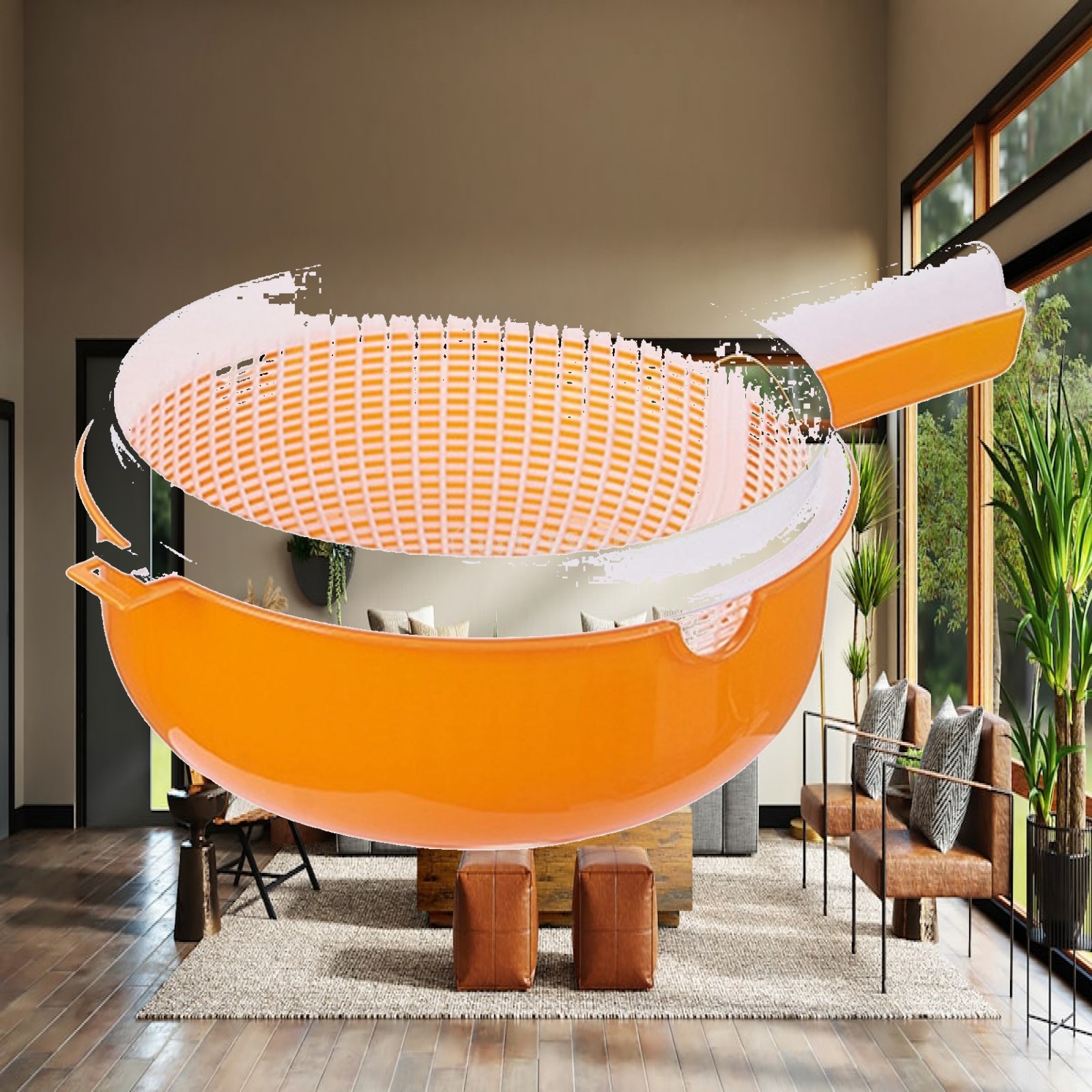 Sink Drain Strainer - 便利な洗濯用バスケット（ストレーナー付き）プラスチック製排水バスケット、キッチンシンクオーガナイザー、フルーツボウル、野菜洗い用