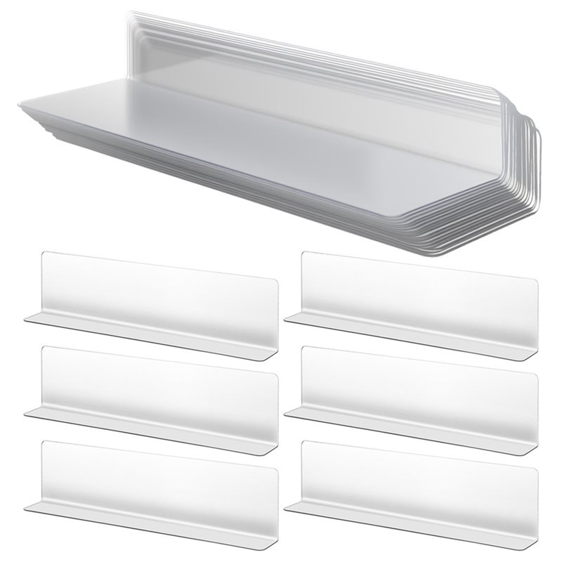 Home Improvement Outlet Stores - ABGR-キッチンキャビネット収納ラックディスプレイスタンドストア20個20cm L字型棚仕切り透明プラスチックオーガナイザー