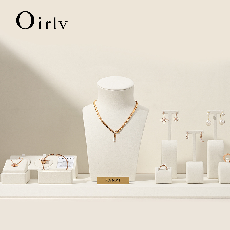 Home Improvement Outlet Stores - Oirlv ベージュ ジュエリーディスプレイスタンド 指輪 イヤリング ネックレススタンド