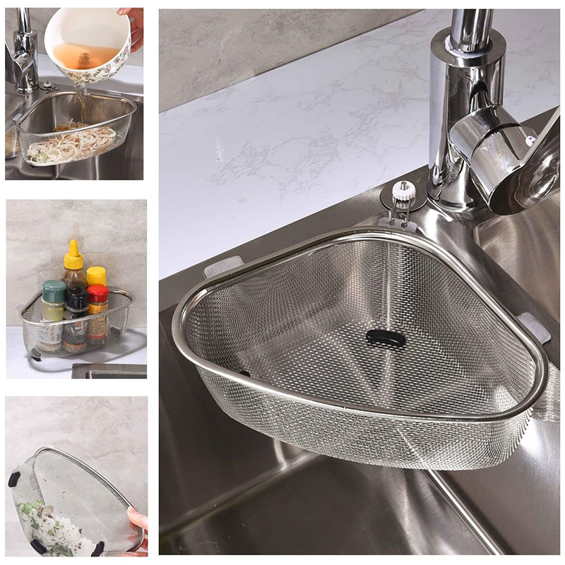 1pc ステンレス鋼三角シンクバスケットキッチンゴミフィルタ - Sink Drain Strainer のレビューと価格