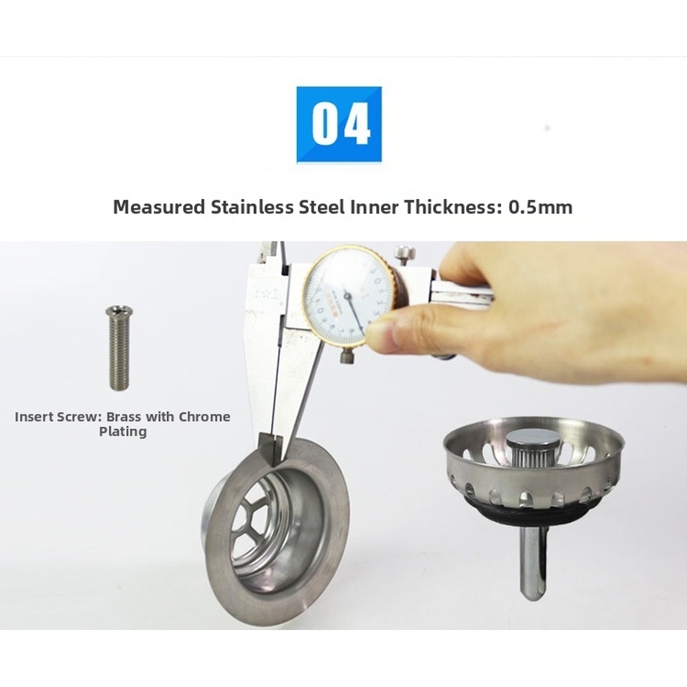 85 ミリメートルステンレス鋼キッチンシンク排水ストレーナー - Sink Drain Strainer のレビューと価格
