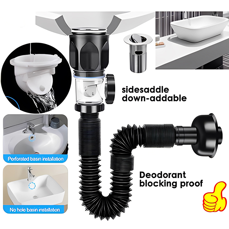 伸縮式消臭フィルター付きフレキシブル排水管、浴室用詰まり防止 - Sink Drain Strainer のレビューと価格