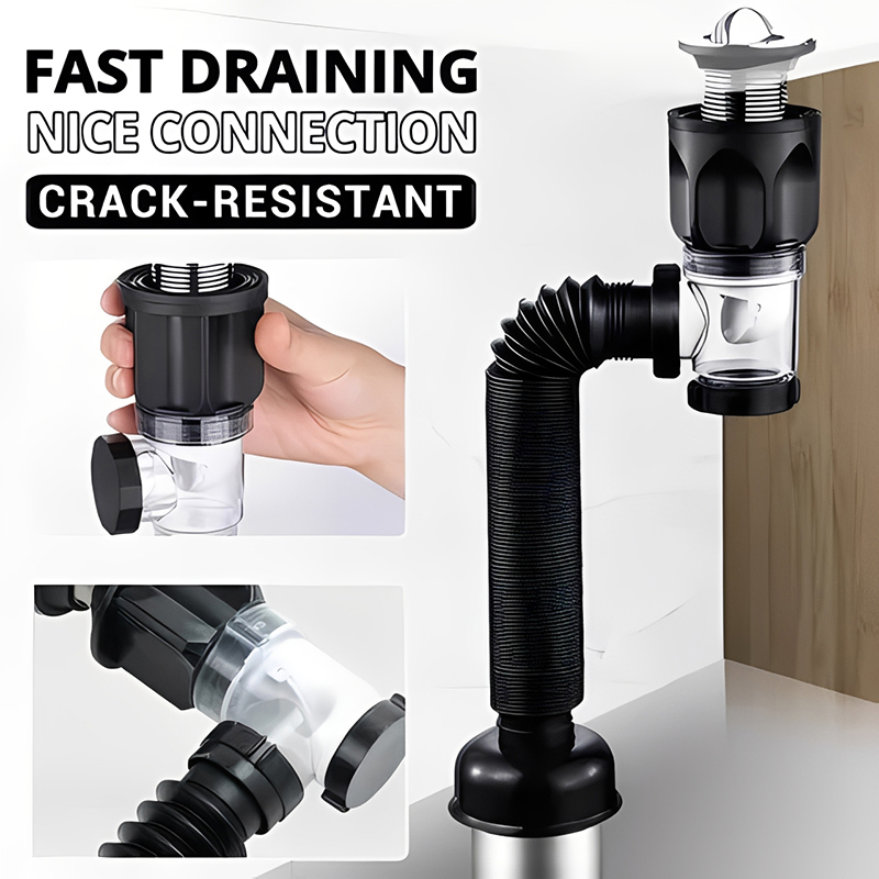 伸縮式消臭フィルター付きフレキシブル排水管、浴室用詰まり防止 - Sink Drain Strainer のレビューと価格