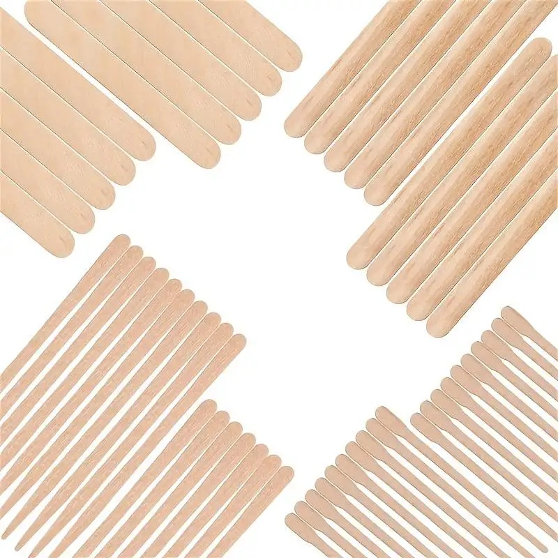 女性木製脱毛スティック使い捨て脱毛スパチュラワックススティッ - Wood Filler Stick のレビューと価格