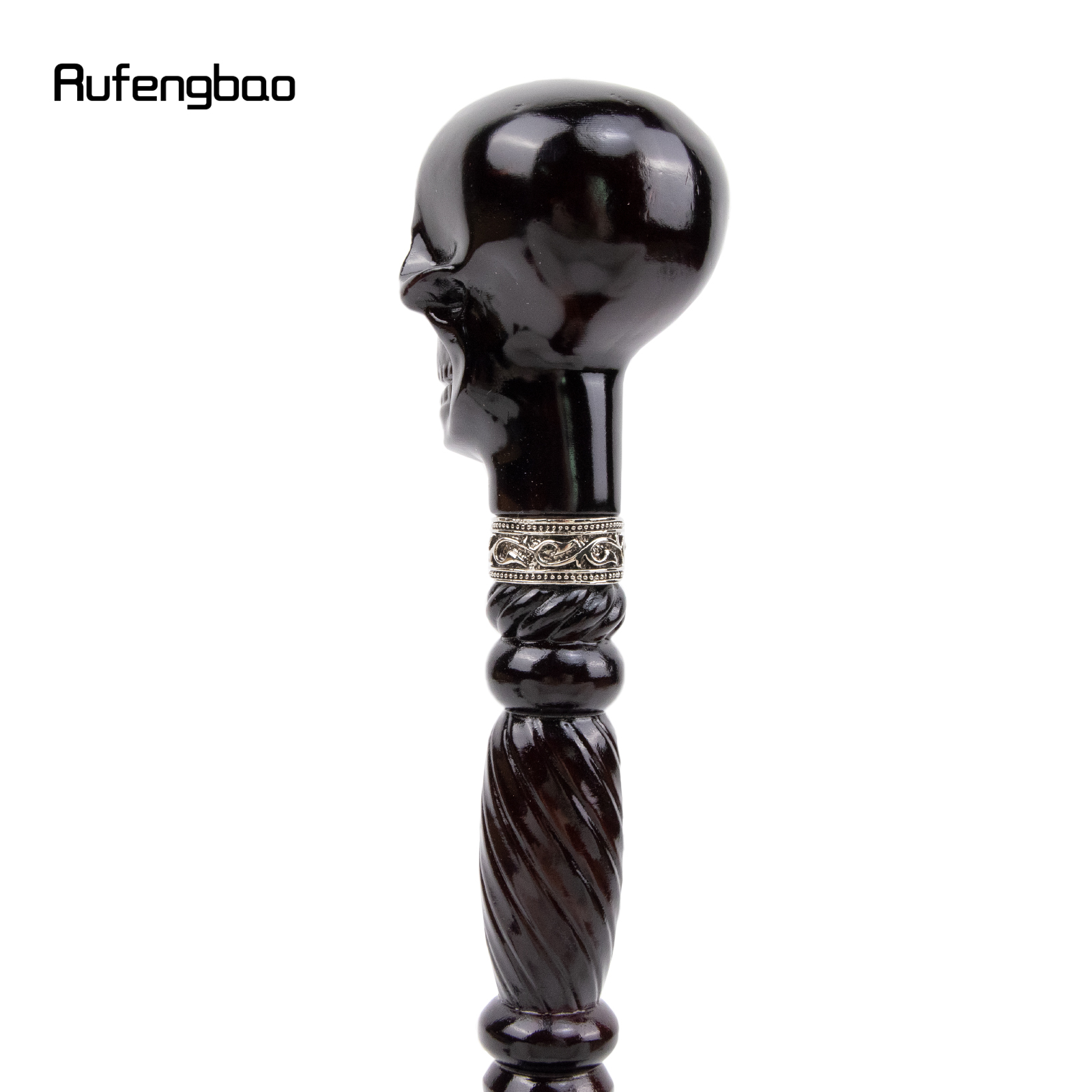 黒クリエイティブ悪魔の頭蓋骨木製ファッションステッキ装飾 C - Wood Filler Stick のレビューと価格