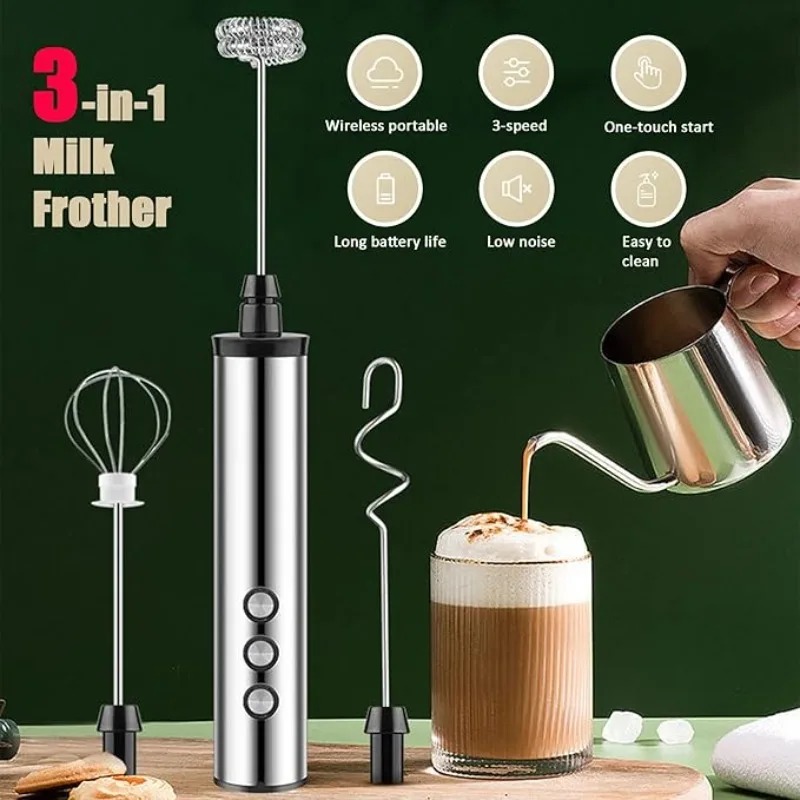 マグパイ3in1ハンドヘルド電動ミルク泡立て器ドリンクミキサ - Home Improvement Kitchen のレビューと価格