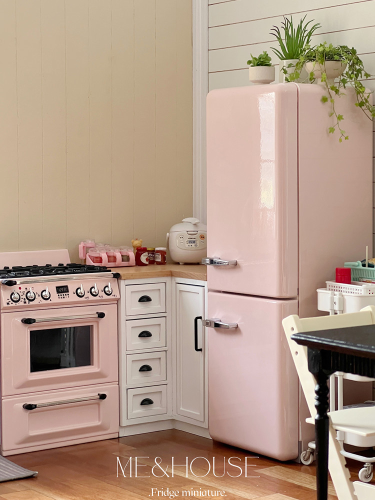 ドールハウスモデル家具アクセサリー、ライト付き金属冷蔵庫、キ - Home Improvement Kitchen のレビューと価格