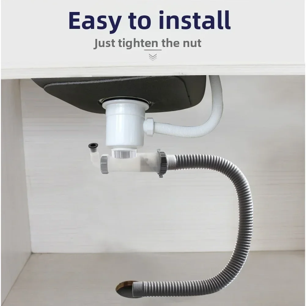 シングルシンク排水管 50 ミリメートル抗臭厚みのあるパイプ - Sink Drain Strainer のレビューと価格