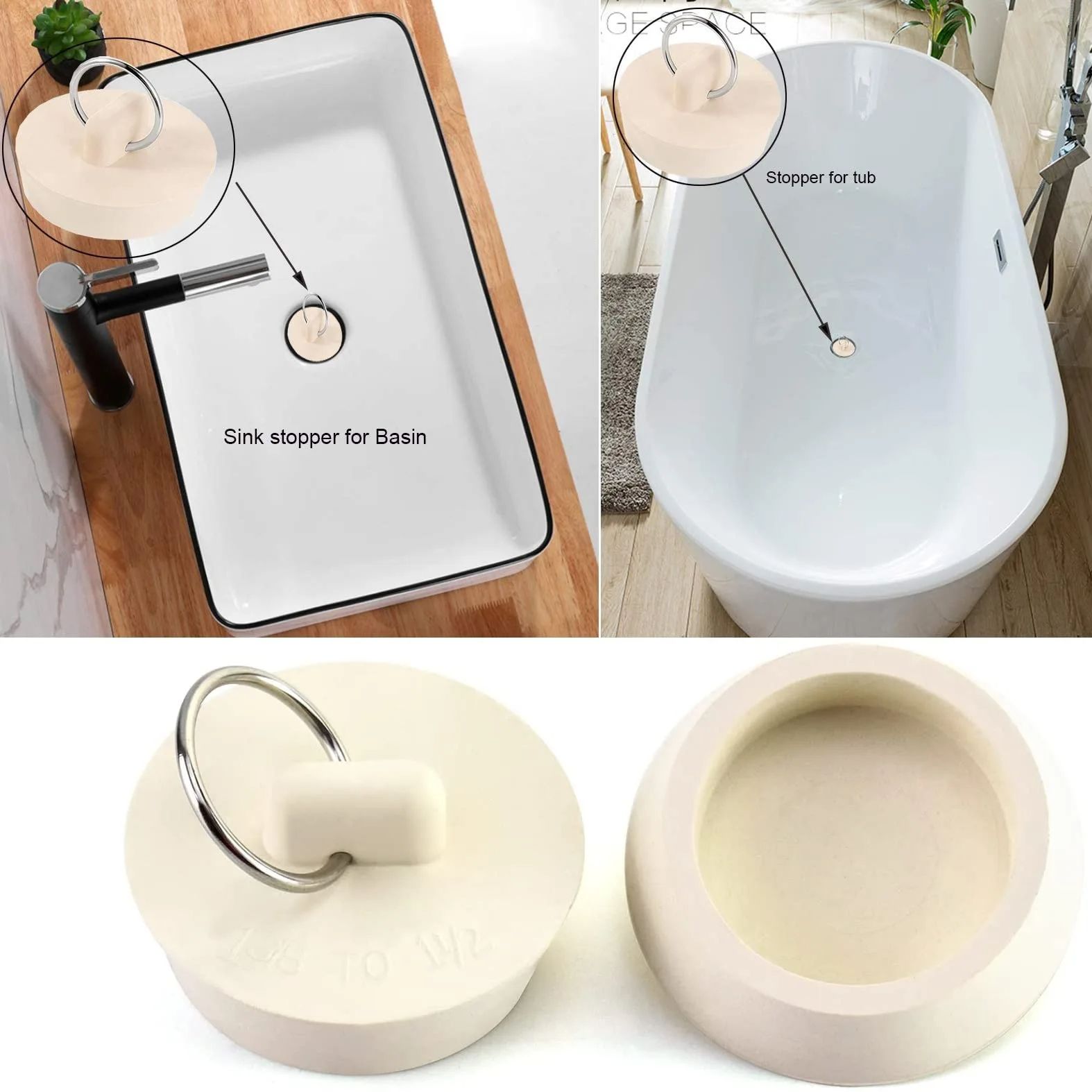 1個入り ゴム製 丸型 浴槽栓 25-42mm 排水栓 ゴム - Sink Drain Strainer のレビューと価格