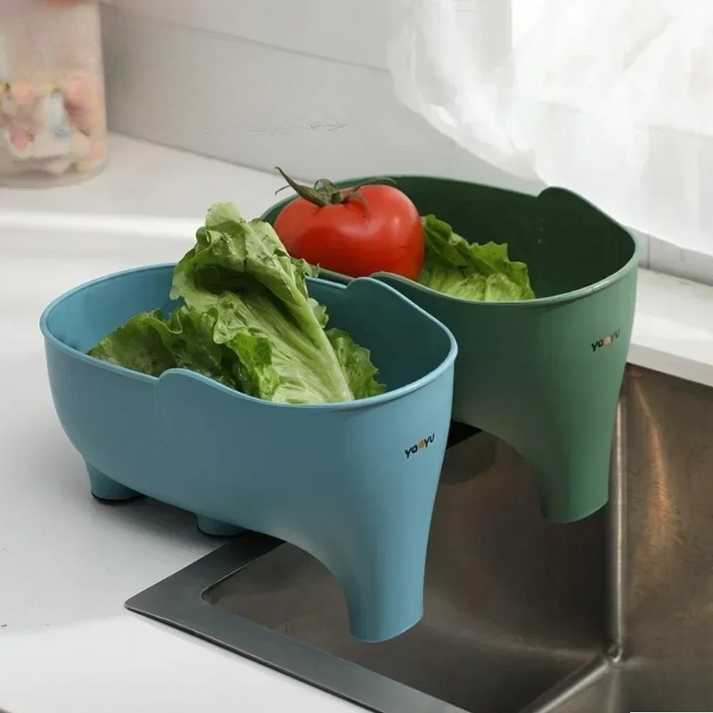 象の形をした排水バスケット、シンクストレーナー、果物と野菜の - Sink Drain Strainer のレビューと価格