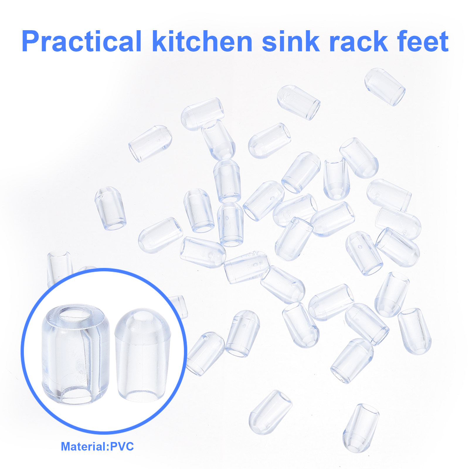 80 個キッチンシンクグリッドフィートプラスチック透明交換用 - Home Improvement Kitchen のレビューと価格