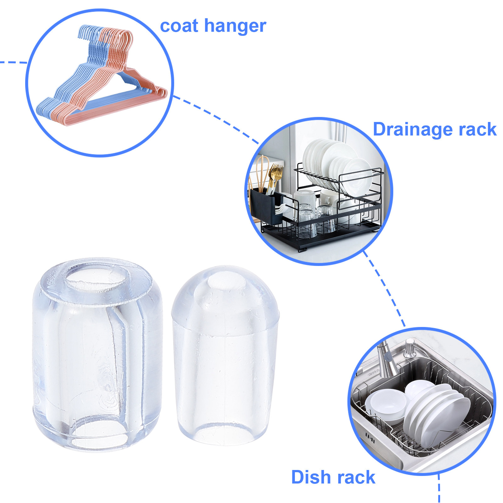 80 個キッチンシンクグリッドフィートプラスチック透明交換用 - Home Improvement Kitchen のレビューと価格