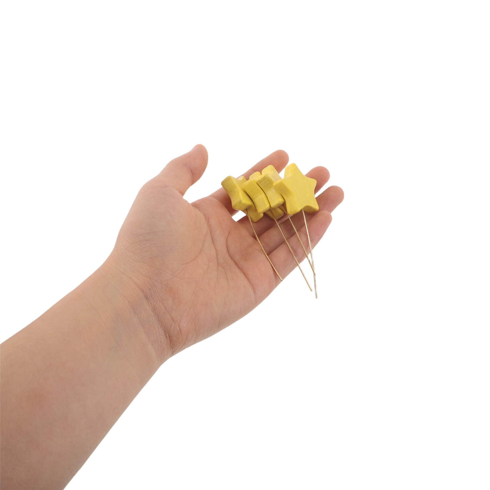6個入り木製スターピック ミニ星型花瓶スティック センターピ - Wood Filler Stick のレビューと価格
