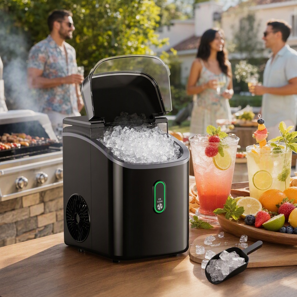 ナゲットアイスメーカー、ソフトな噛みやすい氷を生成する卓上型 - Home Improvement Kitchen のレビューと価格