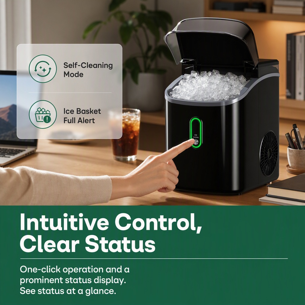 ナゲットアイスメーカー、ソフトな噛みやすい氷を生成する卓上型 - Home Improvement Kitchen のレビューと価格