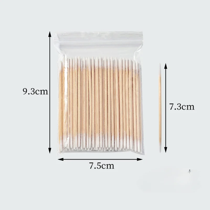 100/300 個ダブルヘッド綿棒女性メイク綿棒先端医療木材 - Wood Filler Stick のレビューと価格