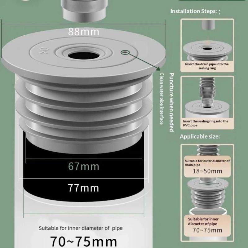 シリコーン浴室下水道シールリングキッチンシンク下水道管プラグ - Sink Drain Strainer のレビューと価格